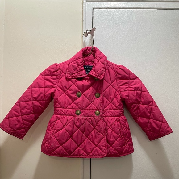 RALPH LAUREN Pink Quilted Girls Jacket Size 2T